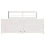 Bed Frame with Headboard without Mattress White 135x190 cm Double 3306753