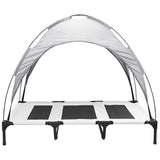 Dog Bed Folding Manual Silver Grey 122 x 93 x 106.5 cm Steel 42008176