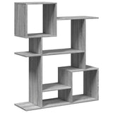 Room Divider Bookcase Grey Sonoma 92x29x112 cm Engineered Wood 858125