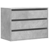Corner Chest of Drawers Concrete Grey 80x41x58 cm Engineered Wood 852855