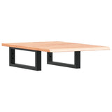Basin Shelf Wall Mounted Steel and Solid Wood Oak 3302557