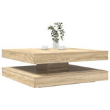 ZNTS Coffee Table 360-Degree Rotatable Sonoma Oak 90x90x34.5 cm 3321353