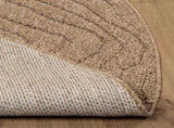 Area Rugs Round Moire AGIRA Natural 120 CM Polyester 42022544