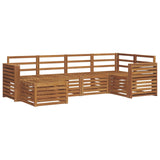 Sectional Sofa Set 6 pcs Natural Solid Acacia Wood 3375094