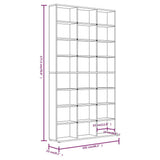 CD Cabinet Smoked Oak 102x23x177.5 cm Engineered Wood 815090