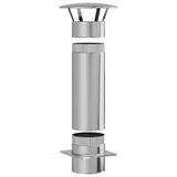Chimney Extension Silver 35 x 35 x 82 cm Stainless Steel 42008450