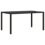Garden Dining Set 5 pcs Black Poly rattan 3334857
