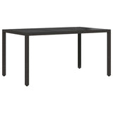 Garden Dining Set 5 pcs Black Poly rattan 3334857