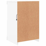 Side Cabinet with LED Lights White Engineered Wood 836630