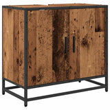 Bathroom Furniture Set with Door 4 pcs Old Wood Engineered Wood 3402509