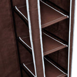 Fabric Wardrobe Brown 60721