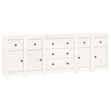 ZNTS Sideboard White 230x35x80 cm Solid Wood Pine 3114095