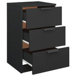 Bedside Cabinets 2 pcs Black 40x36x65 cm 811271