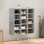 Shoe Cabinet Concrete grey 77.5 x 30 x 83.5 cm Engineered wood 808724