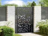 Garden Gate Black 100x175 cm Steel Flame Design 4100992