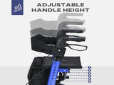 4 Wheel Rollator with Seat and Back, Folding Mobility Walker with Carry Bag, Adjustable Height, Dual T3398P344708