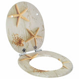 Soft-Close Toilet Seat 2 pcs Yellow and White 44 x 38 cm 3414535