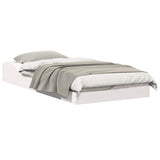 Bed Frame White 75 x 190 cm Solid Pine Wood 873398