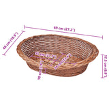 Willow Dog Basket/Pet Bed Natural 70 cm 170341