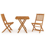 ZNTS 3 Piece Folding Garden Dining Set Solid Acacia Wood 3058258