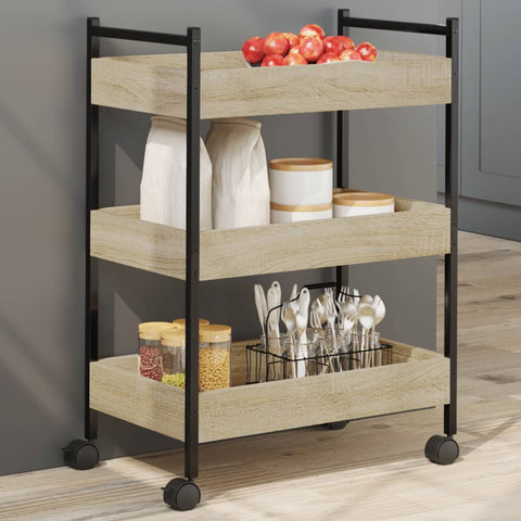 ZNTS Kitchen Trolley Sonoma Oak 50x30x70 cm Engineered Wood 842357