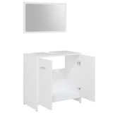 4 Piece Bathroom Furniture Set White Engineered Wood 3056880