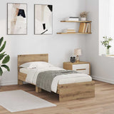 Bed Frame Artisan Oak 75 x 190 cm Engineered Wood 885842
