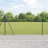 Welded Wire Fence with Concrete Base 25 x 1.2 m Grey Mesh 3352560