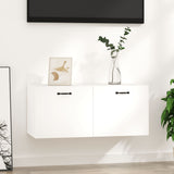 Wall Cabinet White 80x36.5x35 cm Engineered Wood 812933
