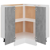 Corner Bottom Cabinet Lyon Concrete Grey 75.5x75.5x81.5 cm Engineered Wood 802493