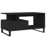 ZNTS Coffee Table Black 90x49x45 cm Engineered Wood 831029