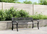 Garden Bench Black 120 cm Steel 366541