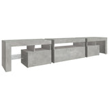 TV Cabinet with LED Lights Concrete Grey 215x36.5x40 cm 3152797