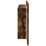LED Bathroom Mirror Cabinet Smoked Oak 80x12x45 cm Acrylic 834951