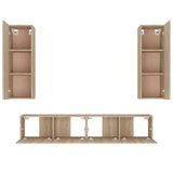 4 Piece TV Cabinet Set Sonoma Oak Engineered Wood 3114200