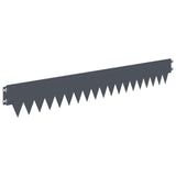 Lawn Edging 20 pcs 103 x 15 cm metal Anthracite 8008247