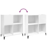 Record Cabinet White 84.5x38x89 cm Engineered Wood 831997