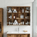 Bathroom Mirror Cabinet Old Wood 73.5 x 16 x 62.5 cm 889173
