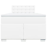 Box Spring Bed with Mattress White 120x200 cm Faux Leather 3286117