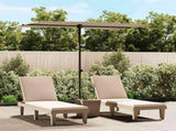 Garden Parasol Taupe Polyester 2x1.5 m Garden Parasol 47339
