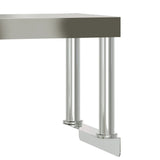 Kitchen Work Table with Overshelf 110x30x120 cm Stainless Steel 3208894