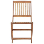 ZNTS Folding Outdoor Chairs 8 pcs Solid Acacia Wood 3075112