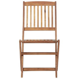 ZNTS Folding Outdoor Chairs 8 pcs Solid Acacia Wood 3075112