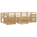 Outdoor Sofa Set 7 pcs White Solid Acacia Wood 3391464