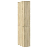 Narrow Bathroom Cupboard with Wheels Sonoma Oak Engineered Wood 855297