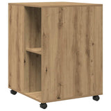 Side Table with Wheels Artisian Oak 55x60x78 cm Engineered Wood 853163