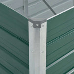 Garden Raised Bed Galvanised Steel 320x80x45 cm Green 44847