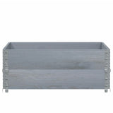 Garden Planter Grey 100x100 cm Solid Wood Pine 3295401