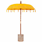 Balinese Parasol Yellow 180-190 cm Cotton and solid wood 3356901