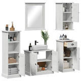 Bathroom Furniture Set VIGO 5 pcs Antique White Solid Pine Wood 3328548